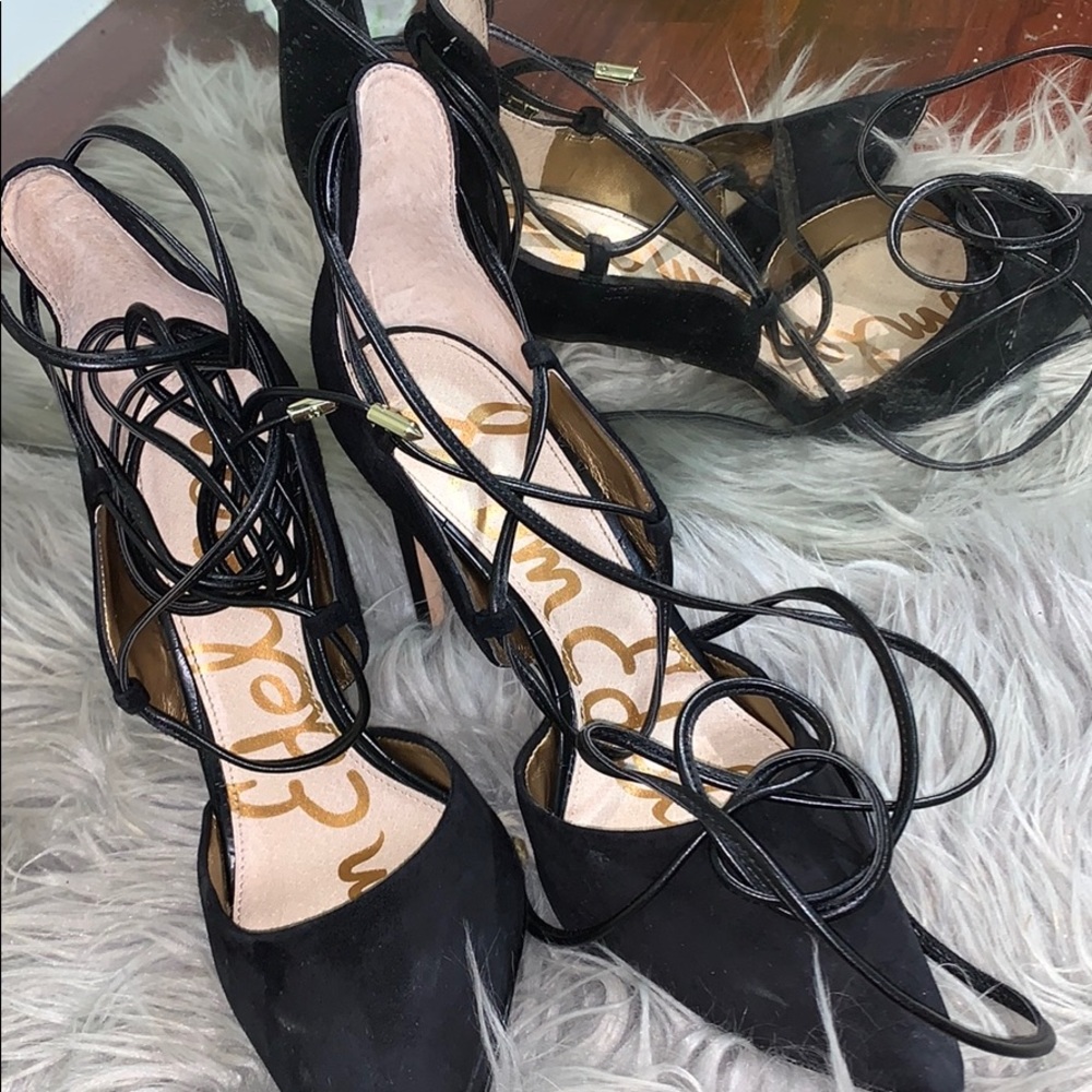 Sam Edelman Dayna Black Suede Heel